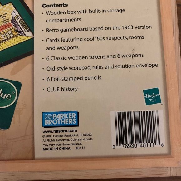 Collectible CLUE from 2002 Nostalgia Collection - Picture 5 of 7